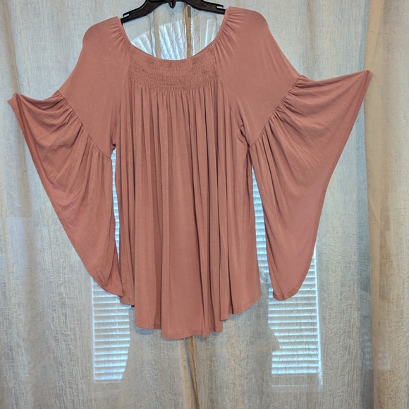 1.4.3. Story by Line Up Tops - 143 Story by Line Up Orange Asymmetrical Ruffled Blouse